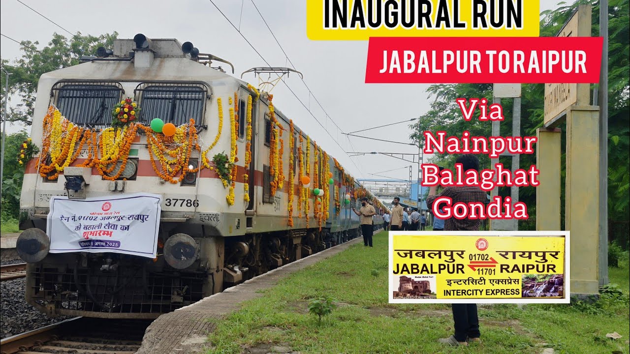 JABALPUR TO RAIPUR VIA GONDIA|Inagguarl Run of Jabalpur Raipur Intercity Express|Full Train Journey|