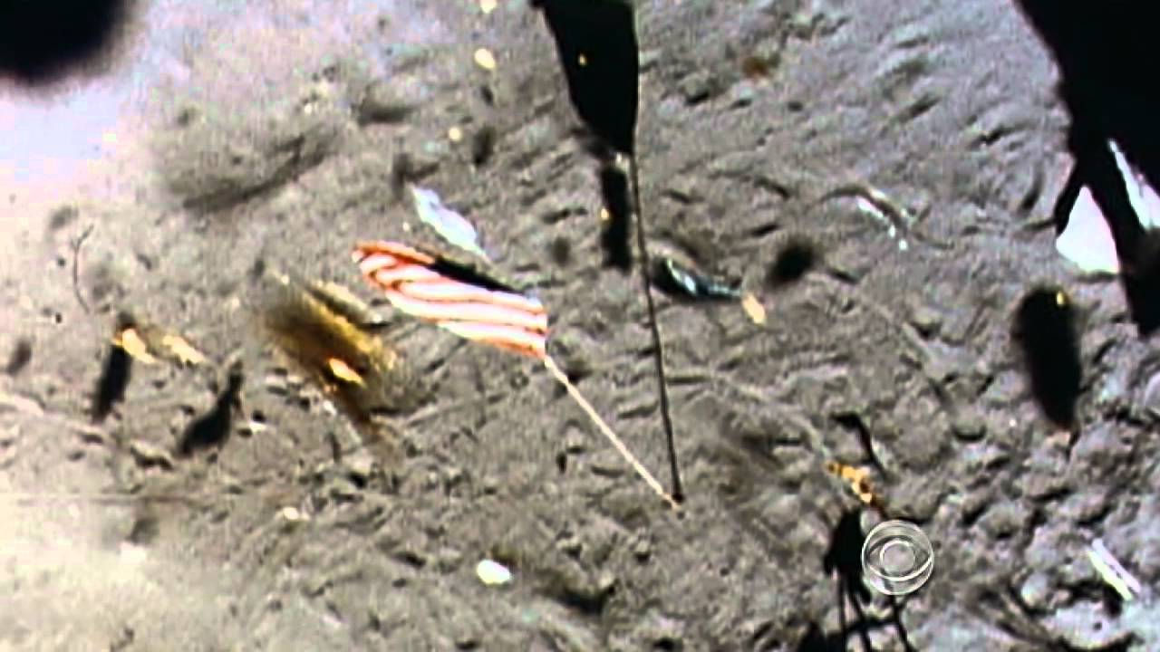 Are the flags left on the moon still there?