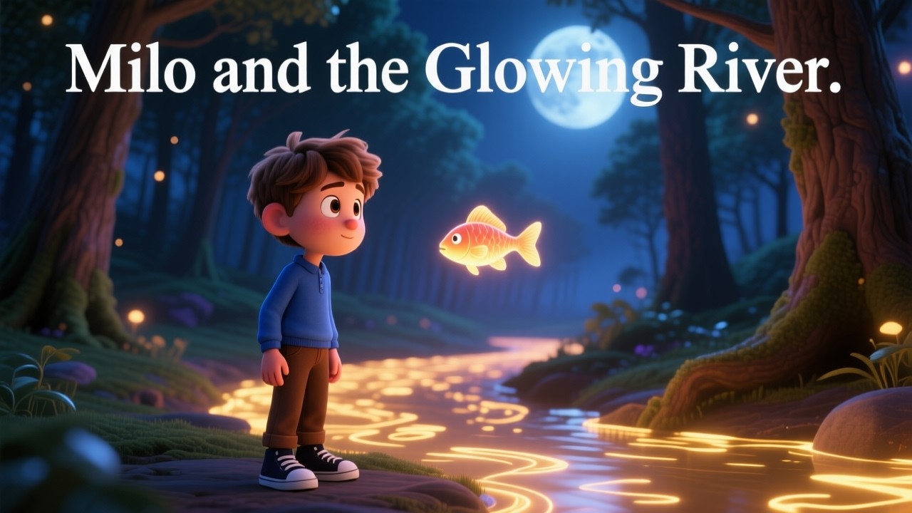 Milo and the Glowing River    Calm Bedtime Story for Kids
