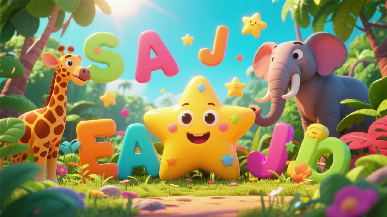 Safari-Sterne & Buchstaben-Lied – ABC-Abenteuer unter dem Sternenhimmel 🌟🦁🔤