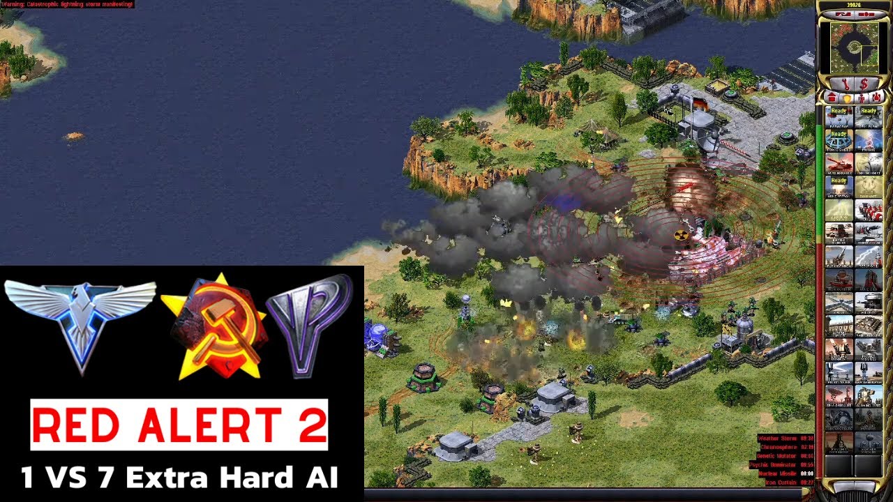 1 vs 7 Extra Hard Ai I Black Sea Map I Red Alert 2 Yuri's Revenge Gameplay