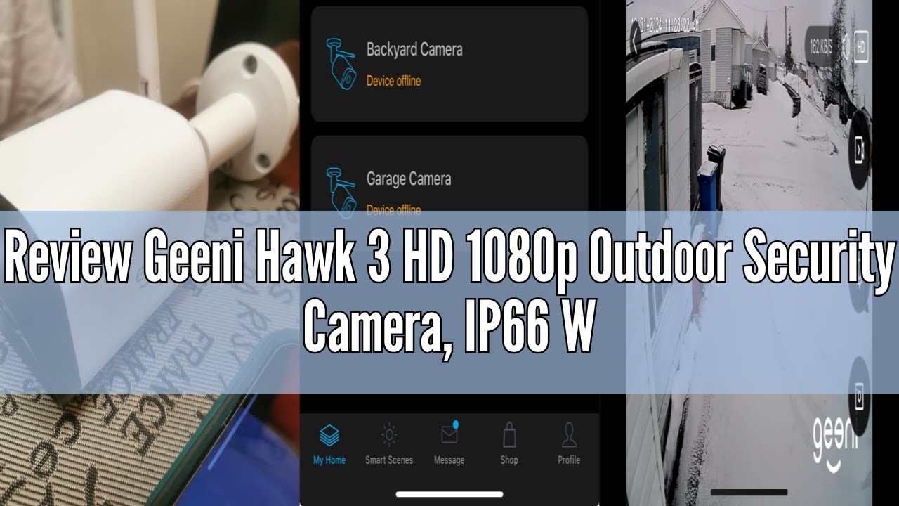 Review Geeni Hawk 3 HD 1080p Outdoor Security Camera, IP66 Weatherproof WiFi Surveillance with Night