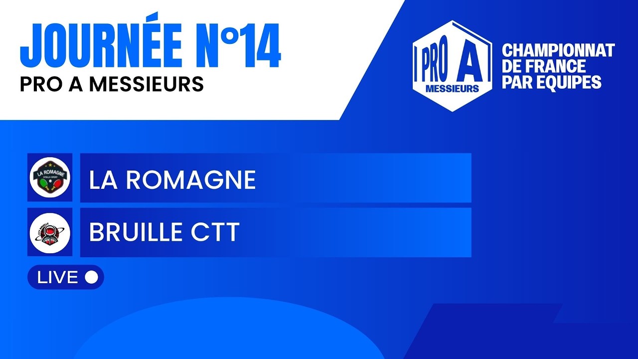 PRO A MESSIEURS | J14 | LA ROMAGNE vs BRUILLE CTT