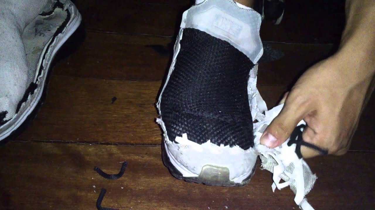 Destroying my nike air max pt2 (left)