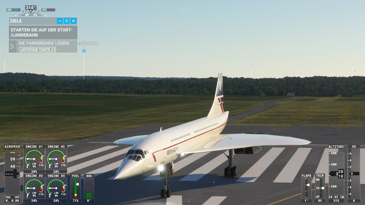 Microsoft Flight Simulator 2020 Flug Köln/Bonn - Dublin Intl. Concorde