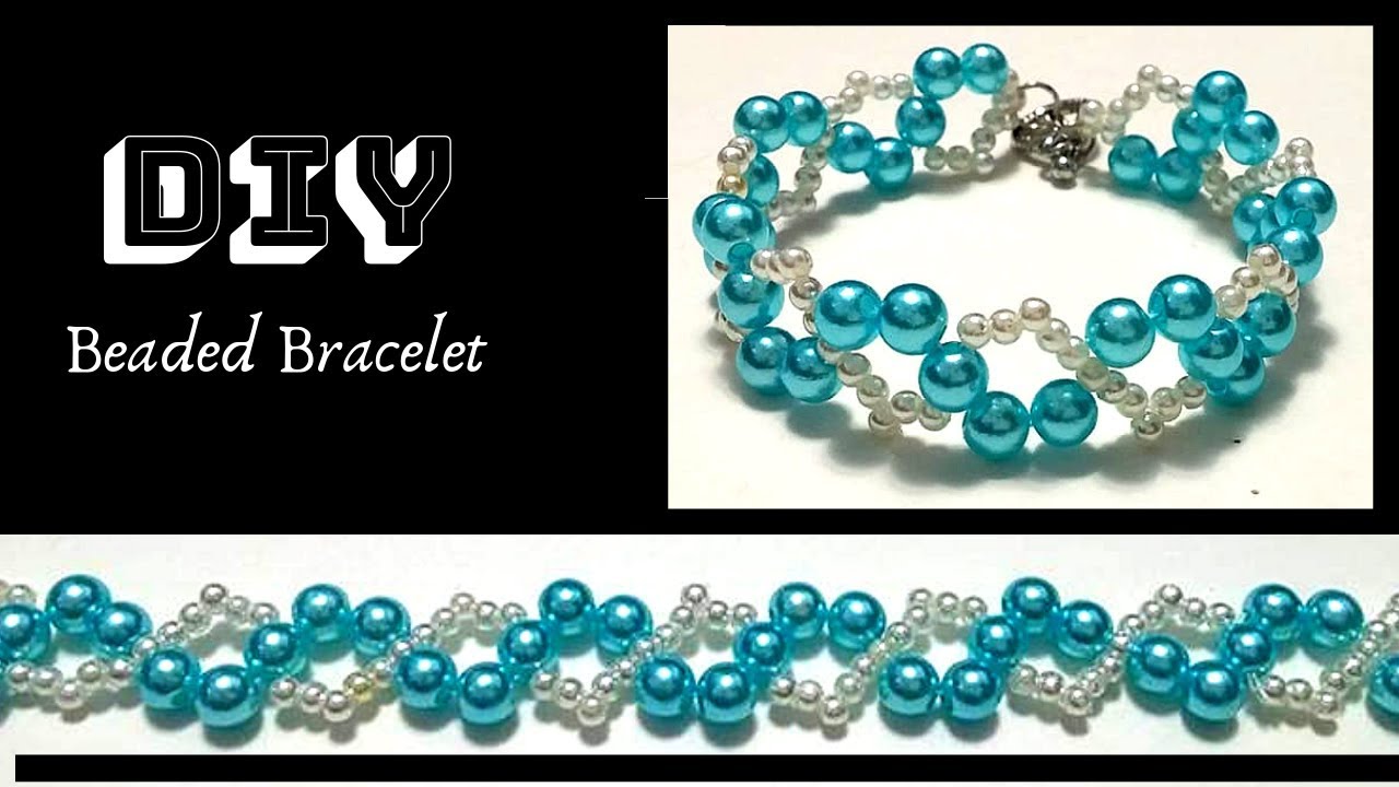 How to make beaded bracelets. Beginner beading pattern. Bracelet tutorial