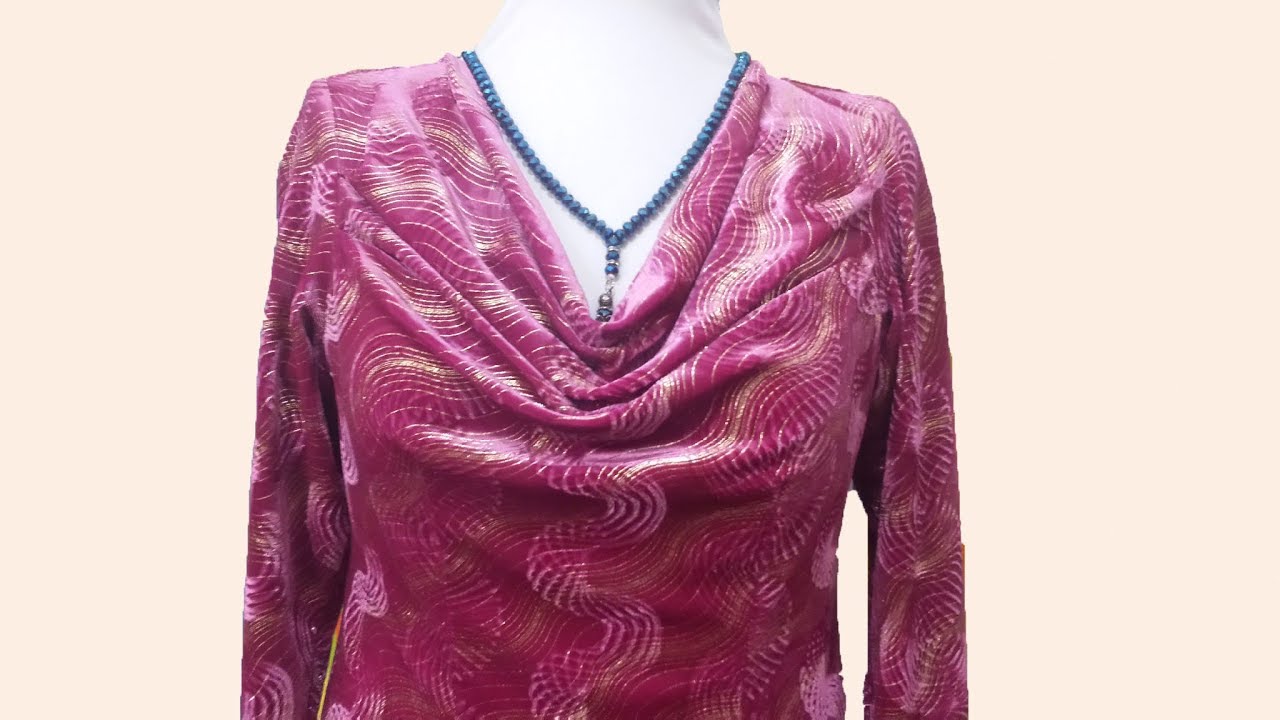 Robe à Col Drapé/Bénitier تفصيل و خياطة قندورة قطيفة كول درابي