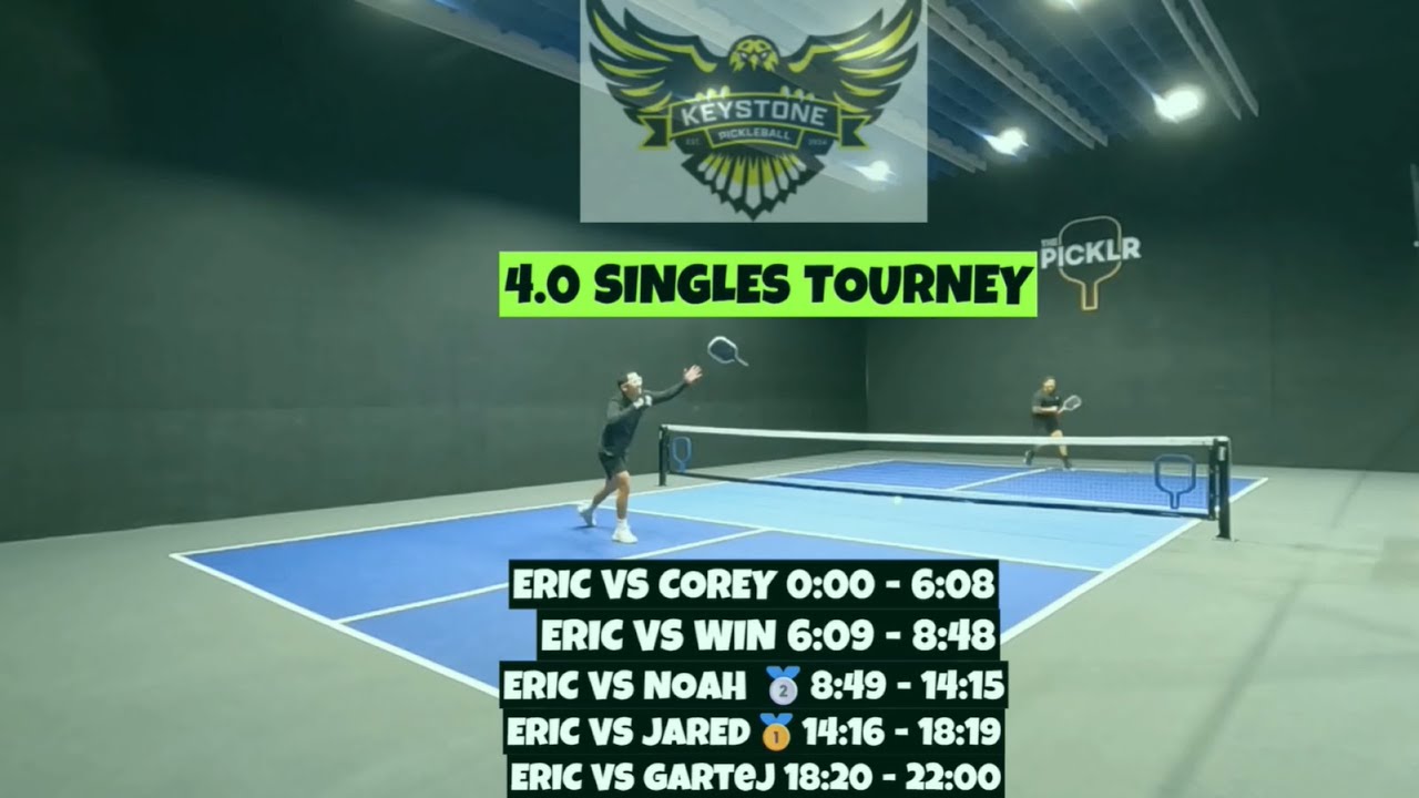 4.0 Singles Tourney | Keystone Pickleball | Round Robin Matches