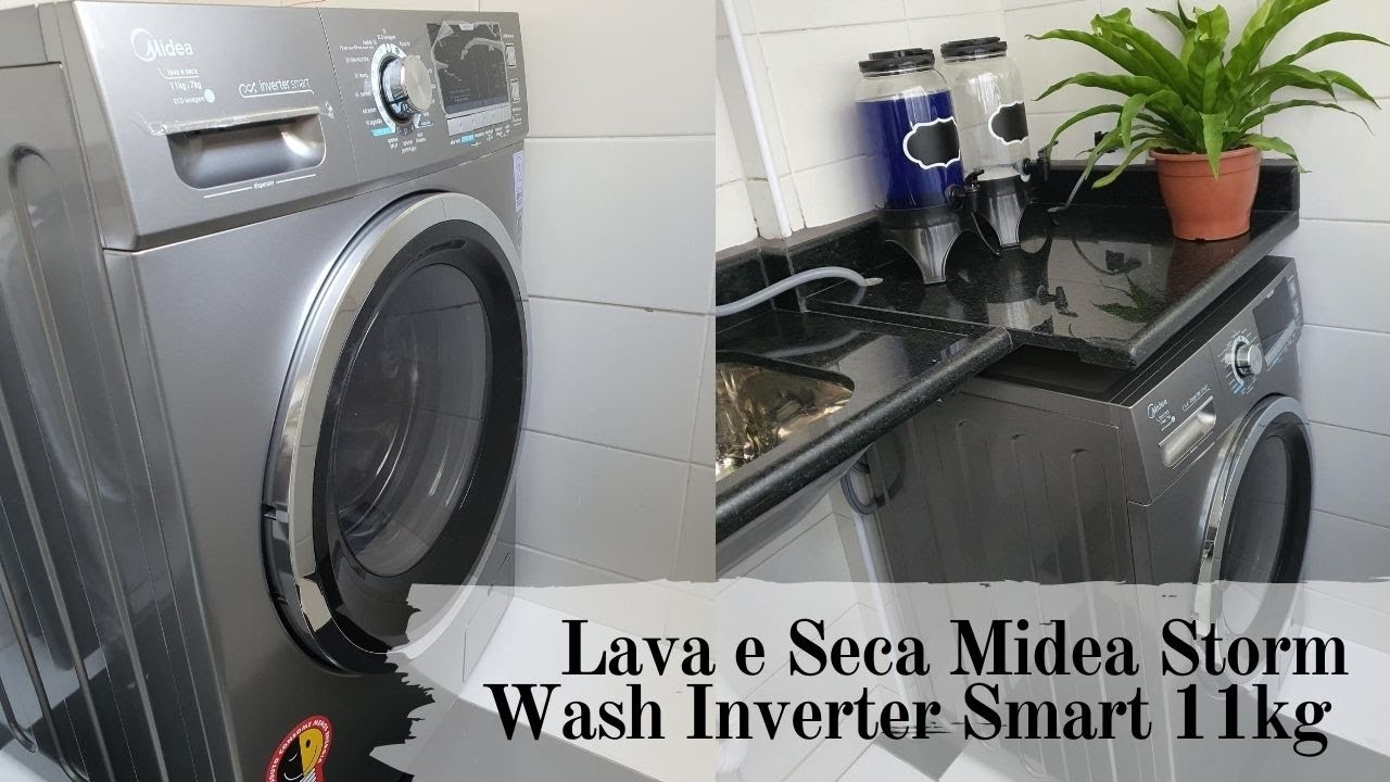 Lava e Seca Midea 11kg Storm Wash LSD11X1 Inverter Grafite Metálico | VALE A PENA?