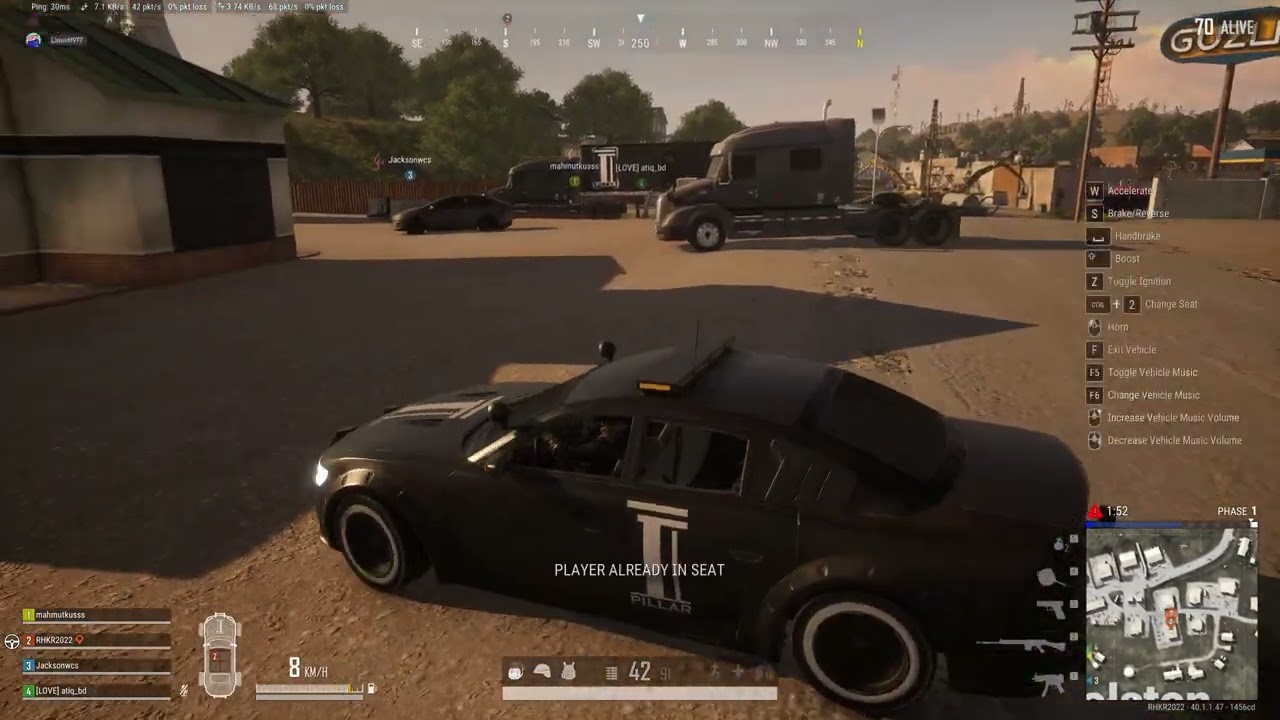 26-018-1640-PUBG-4 Men Squad Top 2 Kill 6 Assist 1 (Break Through The Heavy Encirclement)