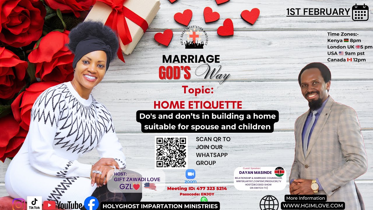 FEBRUARY 1ST: HOME ETIQUETTE- Do's and don’ts in building a home suitable for spouse and children