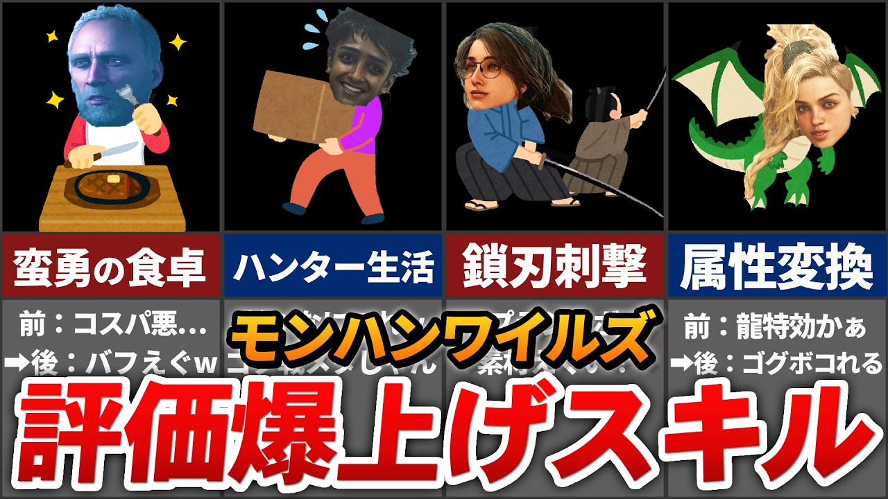 【ワイルズ】最近になって評価が爆上がりしたスキル 9選