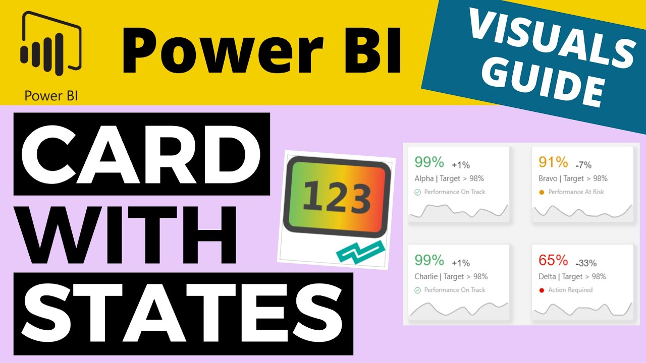 Power BI CARD с STATES от OKViz Deep Dive — узнайте 3 способа настройки этой великолепной визуаль...