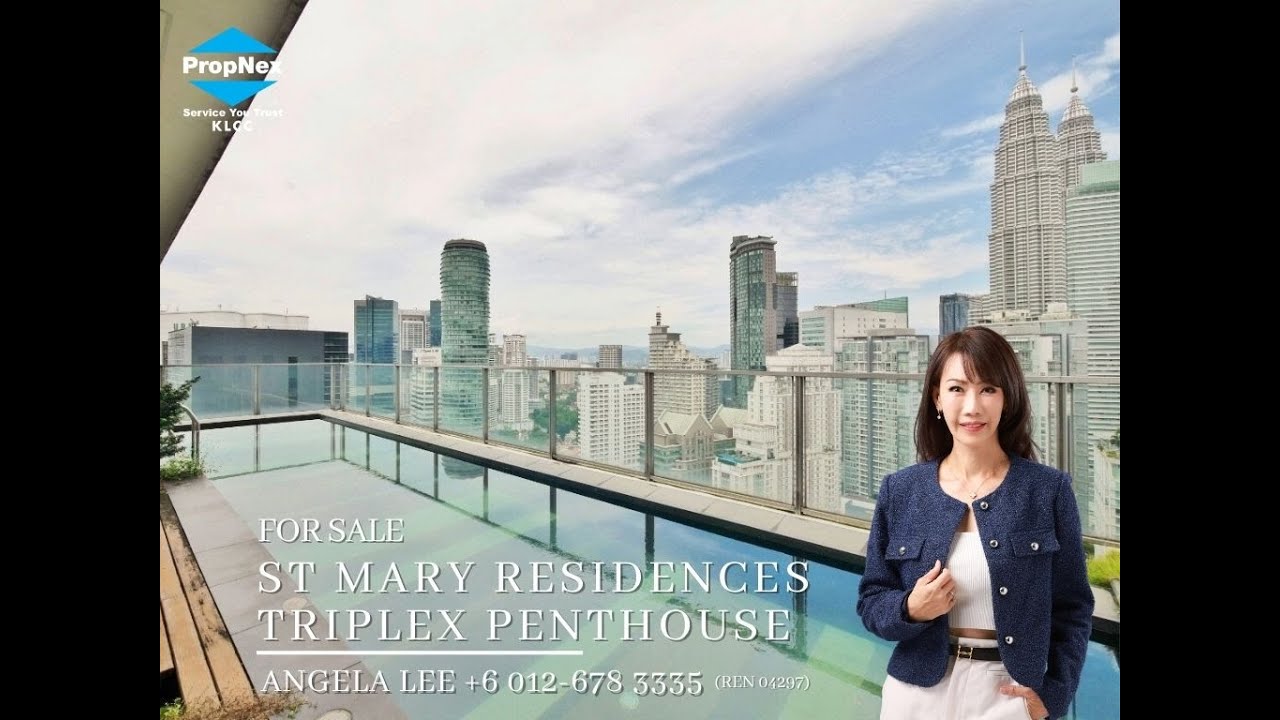 [FOR SALE] KLCC St Mary Residences Triplex Penthouse with Private Pool, Twin Towers & KL Tower views