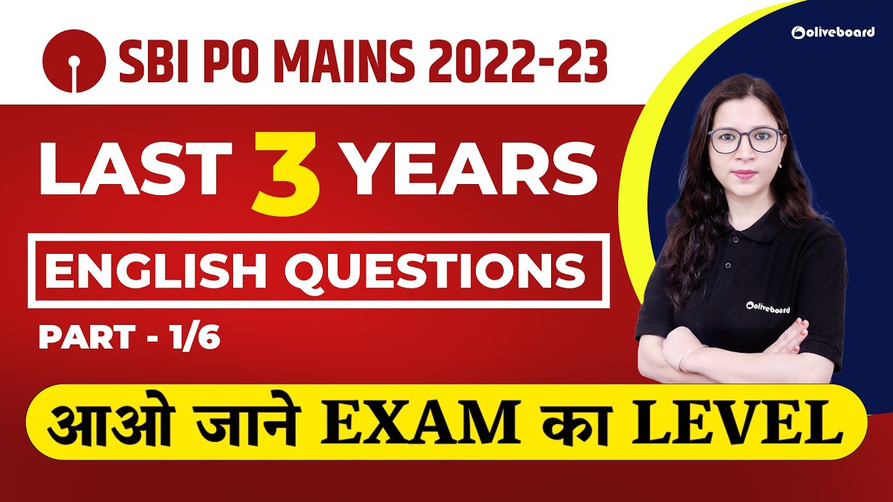 SBI PO Mains English Previous Year Question Paper | Last 3 Year Questions | Part - 1 | Saba Gani