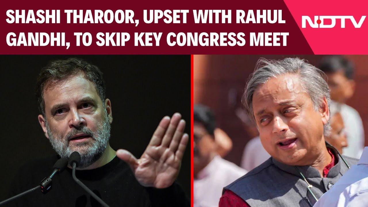Congress News | Shashi Tharoor, Upset With Rahul Gandhi, To Skip Key Congress Meet: Sources