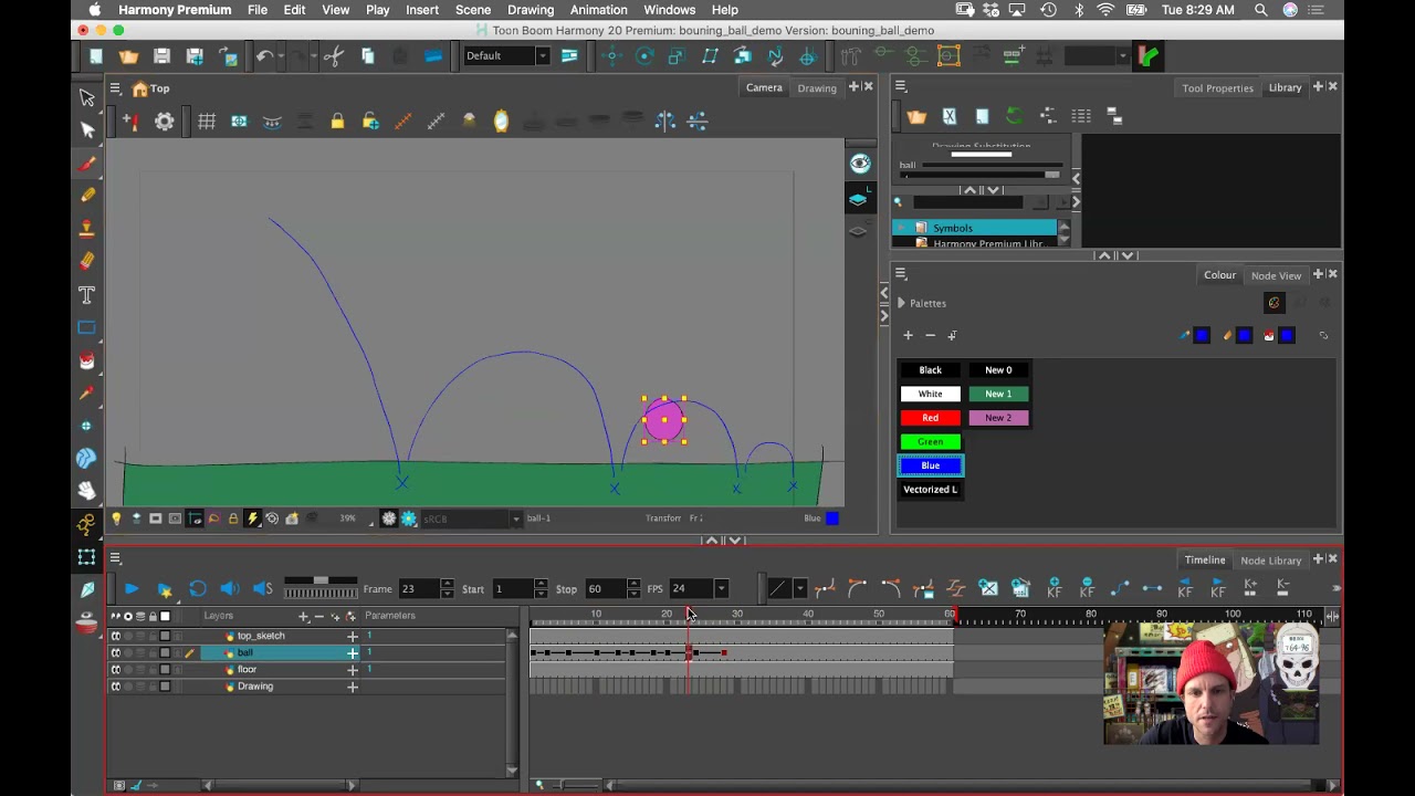 Lesson 1: Introduction to Toon Boom Harmony, Bouncing Ball Demo