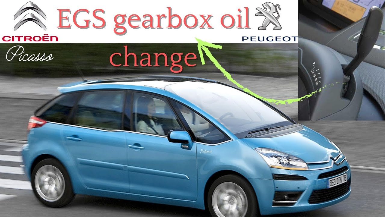 Citroen C4 Picasso automatic robotized shifter C4GP EGS gearbox oil change , Vidange d'huile