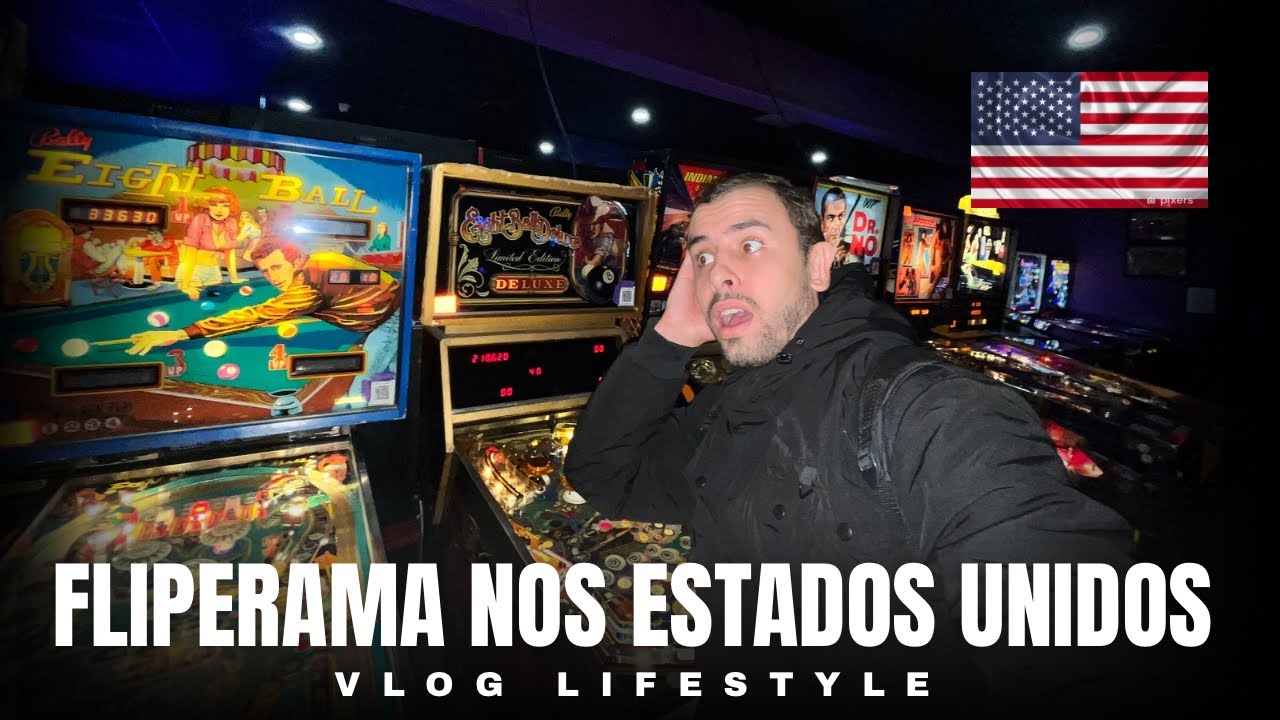 Visitei um Fliperama no Estados Unidos 🇺🇸 