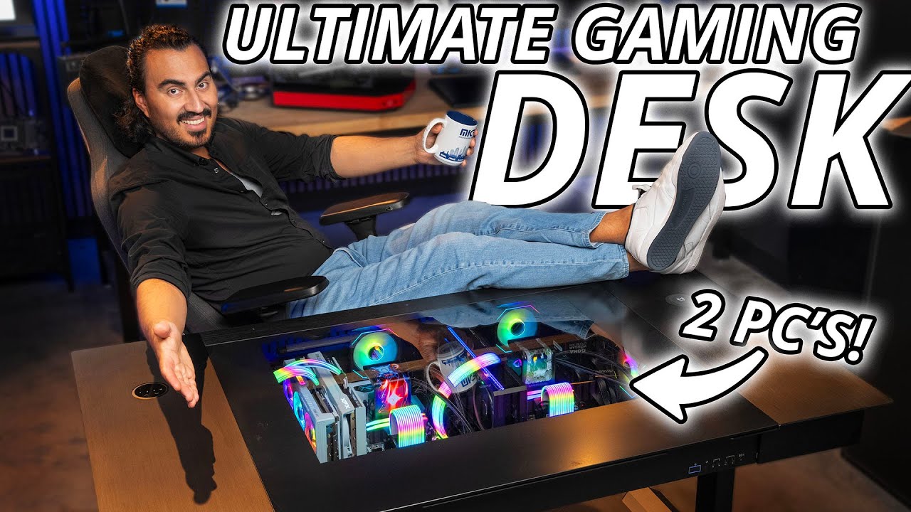 Two PC's in a DESK? Let's Build at Micro Center | Lian Li DK-07X