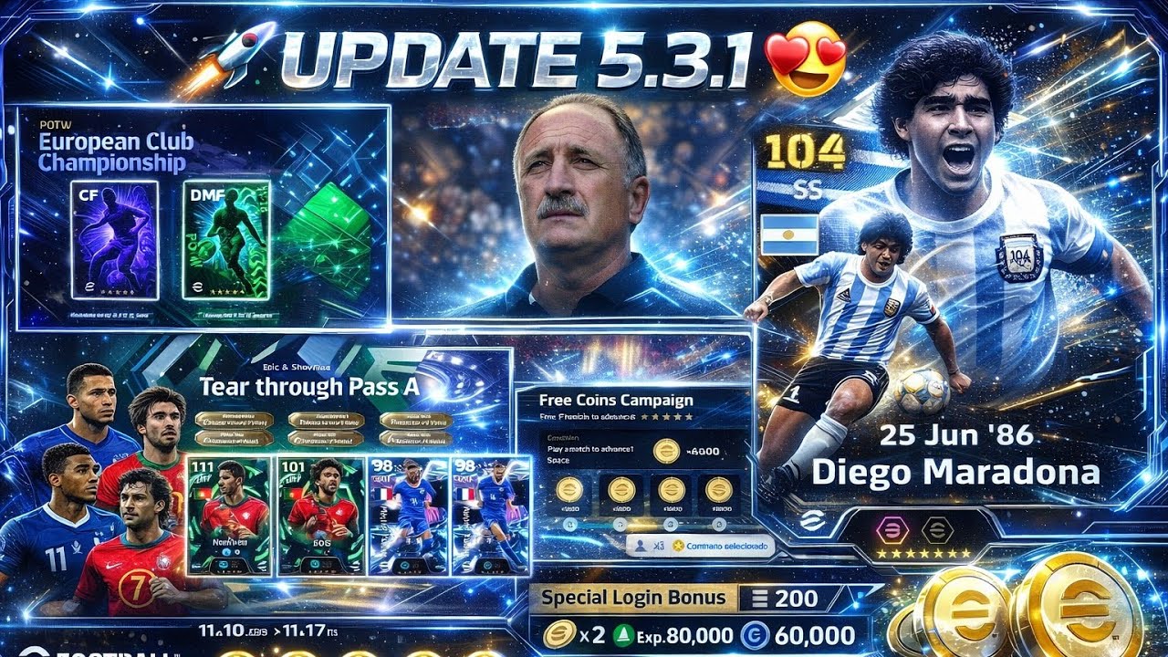 ✅ OFICIAL ✅ UPDATE 5.3.1 🔥TUDO CONFIRMADO 🎁 NO EFOOTBALL 2026 🎉