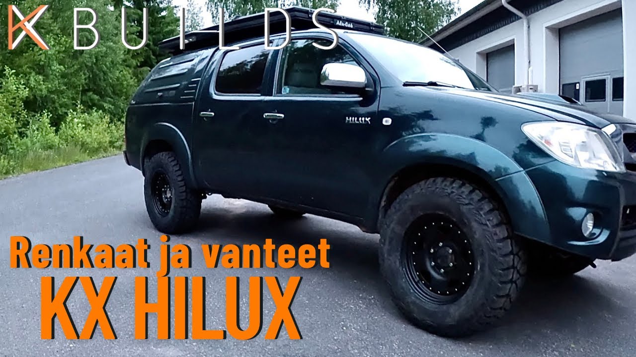 Uudet renkaat ja vanteet KX Hiluxiin! 33” Kumho Road Venture MT51 | Toyota Hilux | KX Builds