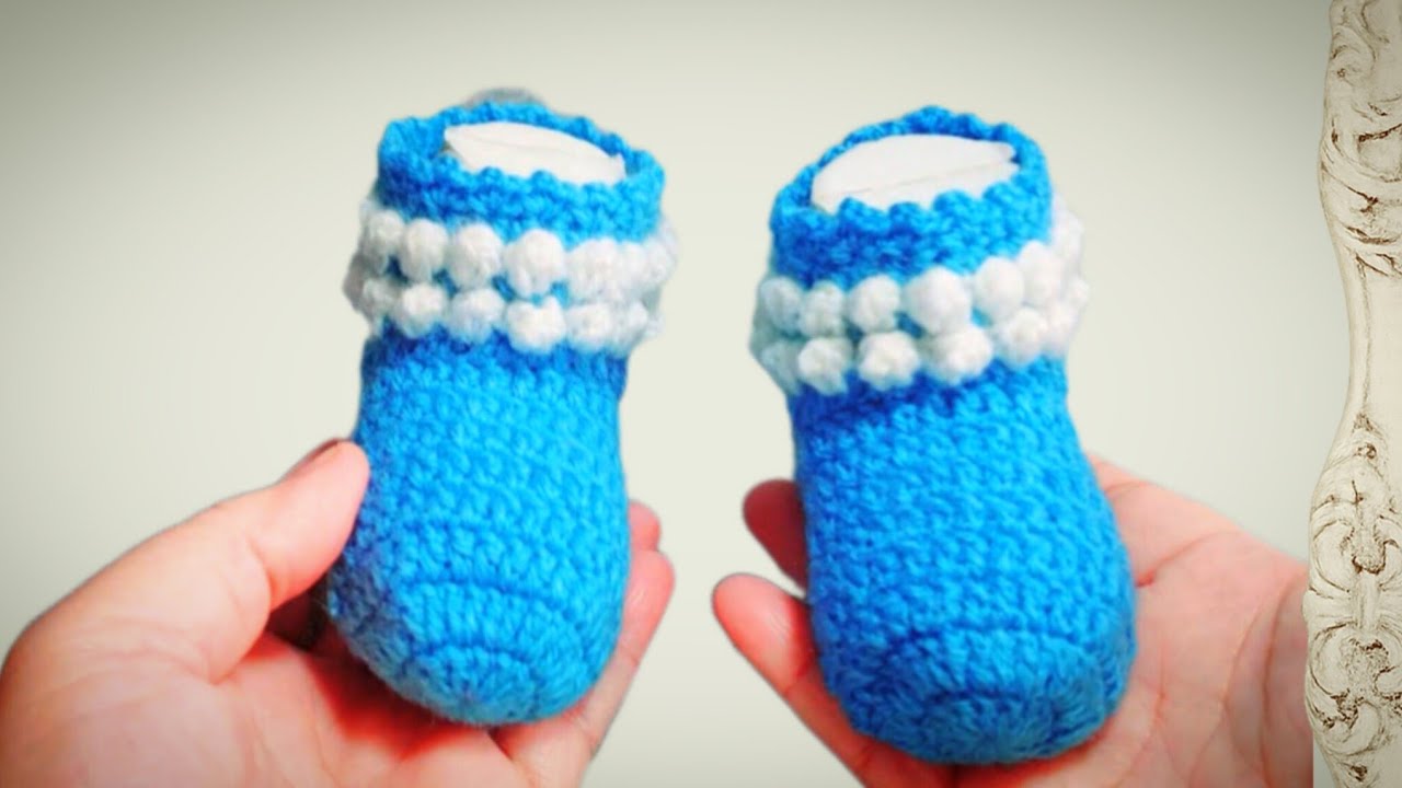 جوارب كروشيه شتوية للأطفال 👶❄️ سهلة وناعمة للمبتدئين | Crochet Baby Socks