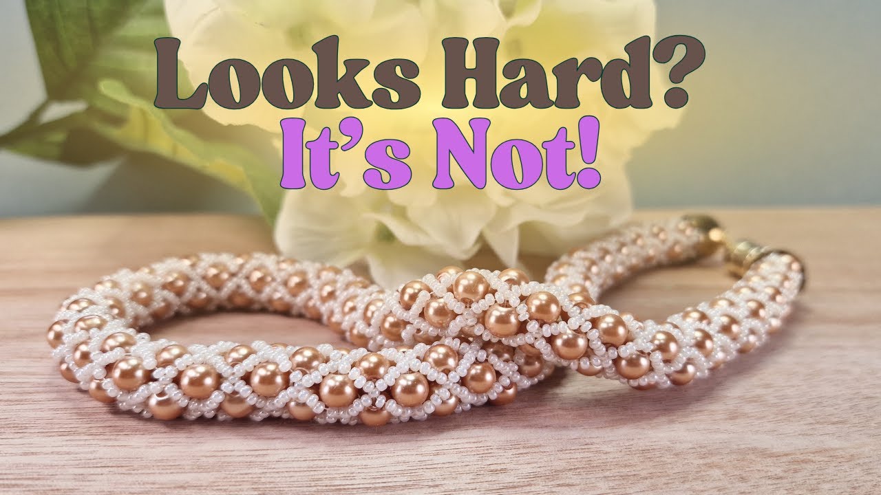 Filled Tubular Netting Necklace – Elegant DIY Jewelry That Looks Complicated but Isn’t!