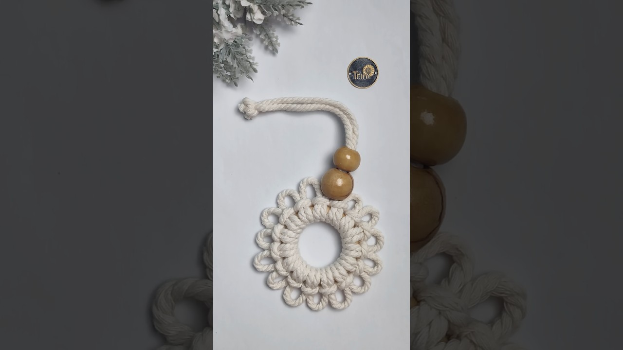 Macrame Ornament Tutorial #macrametutorial #macrameornament #shorts