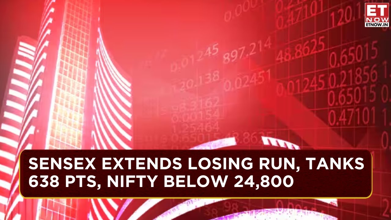 Lackluster Trading Day: Nifty Below 24,800 & Sensex On A Losing Streak Falls 600 Pts | Closing Bell