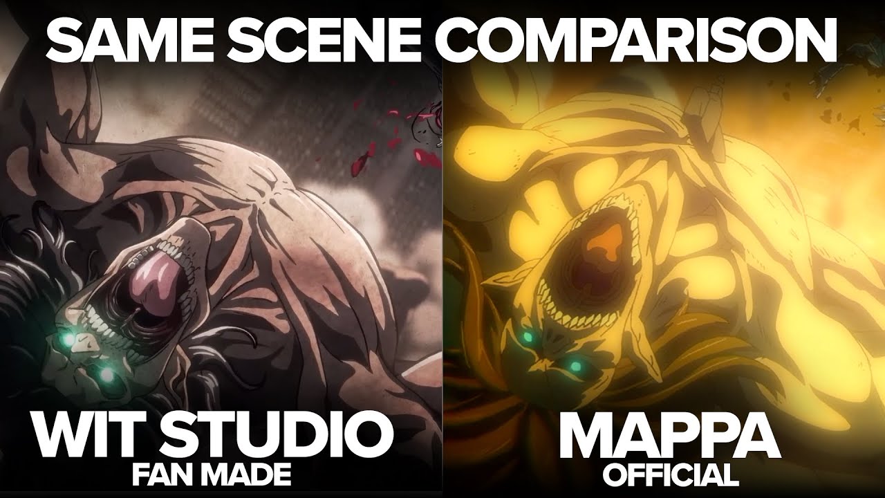MAPPA vs WIT Studio Fan Animation Comparison | Declaration of War