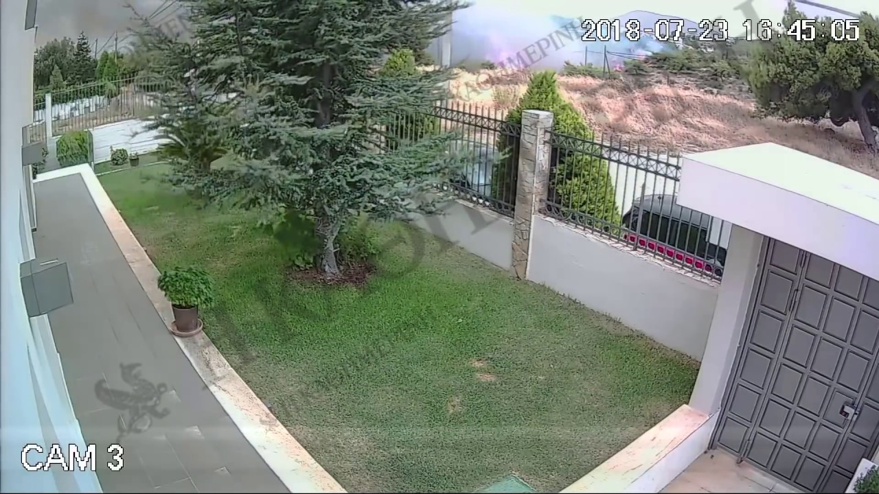 Confronting footage captures moment deadly wildfires broke out in Attica, Greece (July 23 2018