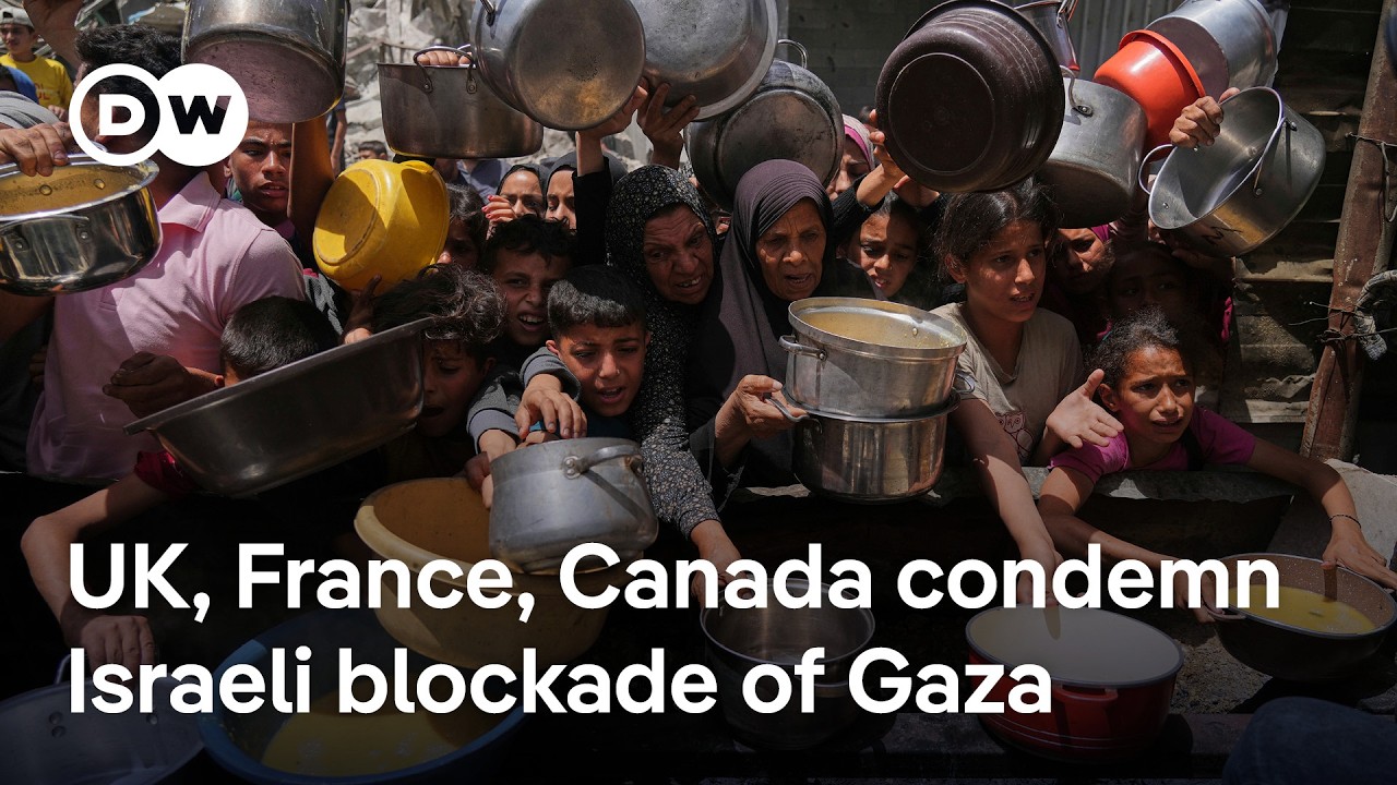 Israel lets 5 food trucks trickle into Gaza amid int'l scrutiny over starvation | DW News