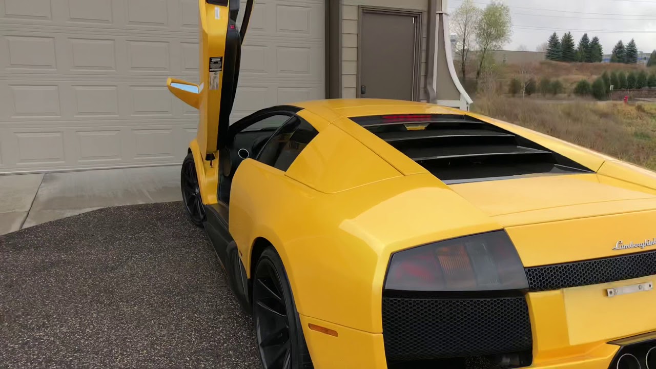 2002 Lamborghini Murcielago fabspeed cold start, rearranging car before snowfall!