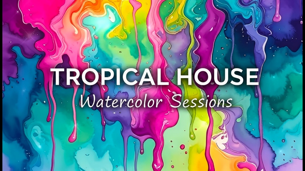 Relaxing Tropical House Music ❄️ Warm Winter Vibes & Watercolor Art