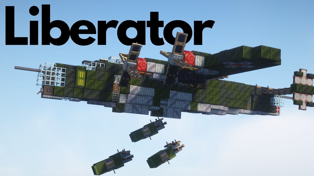 Working BOMBER plane in Minecraft!