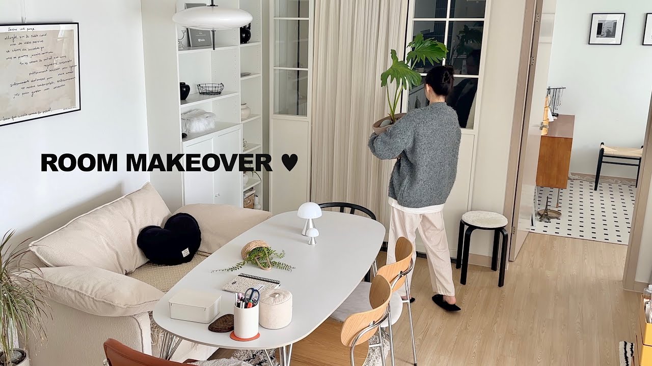 (sub) 즉흥적으로 집 구조 바꾸기🪑🛋️ + 나만의 가구 배치 꿀팁까지 . .♥︎ 같이 집 꾸며보아요!ㅣROOM MAKEOVER