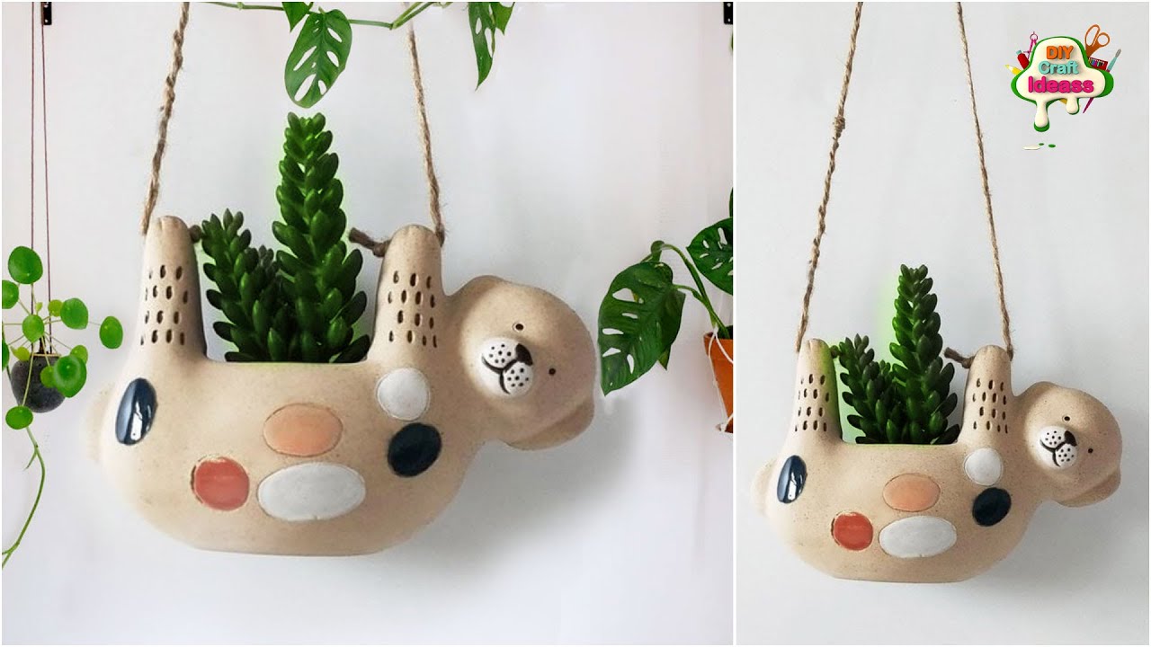Puppy wall hanging planter with plastic bottle | Recycled Plastic Bottles | Arush diy craft ideas