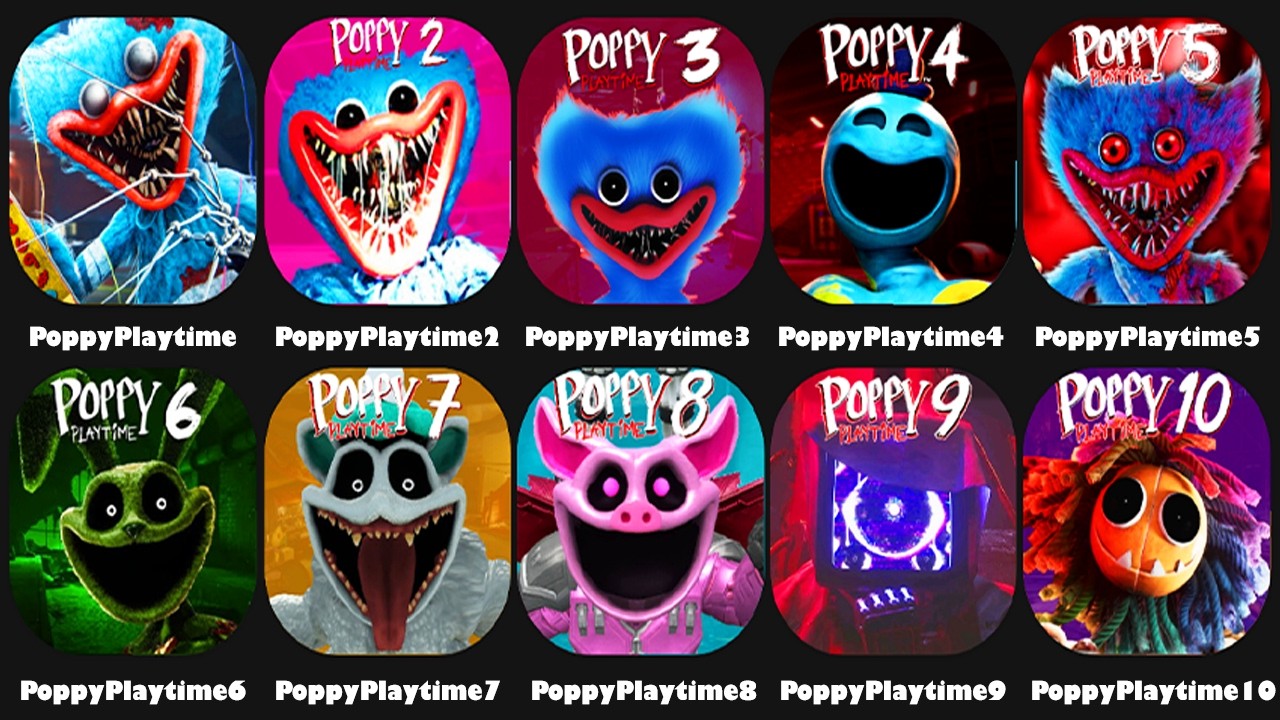 Poppy Playtime: Chapter 1,2,3,4,5, 6,7,8,9,10 Full Gameplay Walkthrough & Ending,Poppy Playtime 6