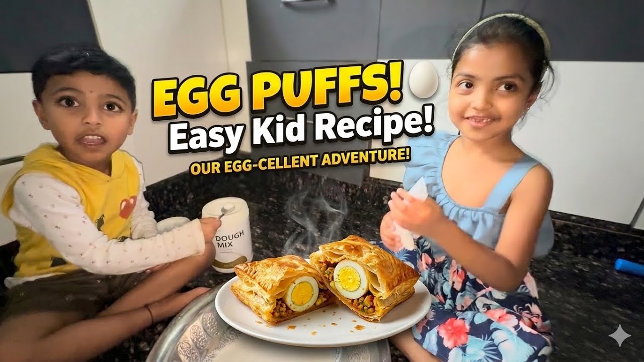 Simple Egg Puff Recipe at home 😋🥚| cooking vlog #eggpuffsrecipe #simpleandeasy #cooking #kidscooking