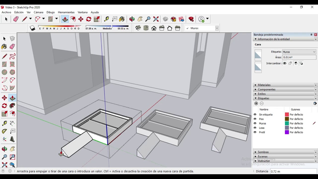 TUTORIAL Básico 📋 SKETCHUP 2020 en español - Video 4 ✏️ PUERTAS, VENTANAS y uso de 3D WAREHOUSE 🏠