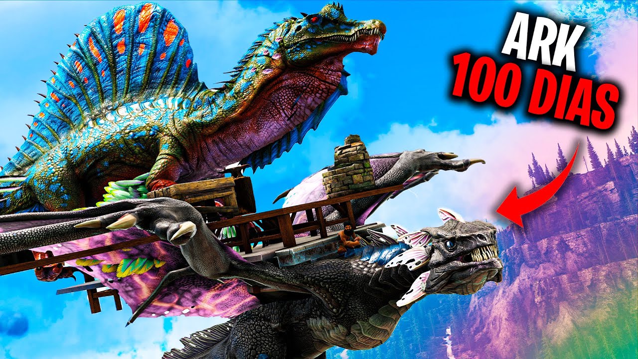 ¡SOBREVIVIENDO 100 DÍAS en ARK Survival Evolved sobre un DRAGÓN!