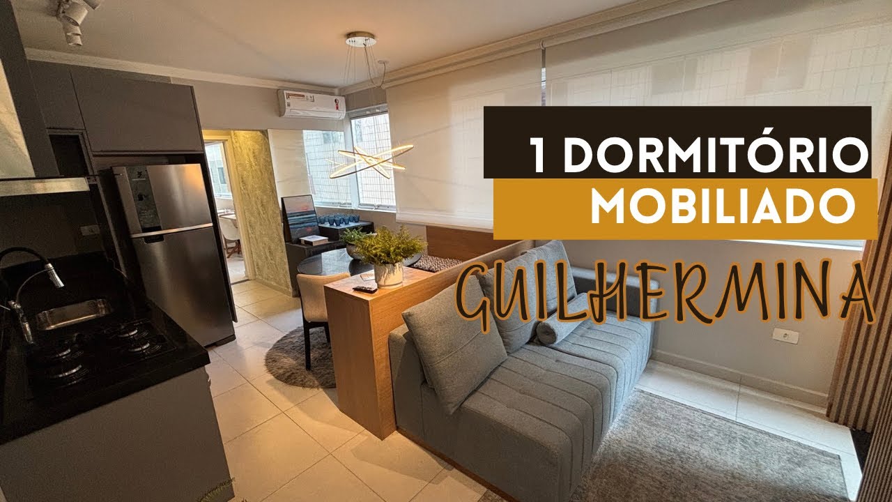 [134]APARTAMENTO UM DORMITÓRIO DECORADO NO BAIRRO GUILHERMINA PRAIA GRANDE 