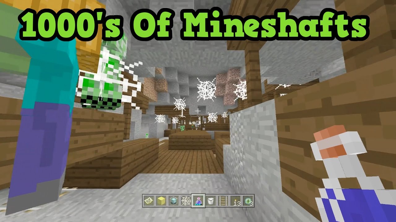 Minecraft Xbox One / PS4 BEST SEED - Infinite Mineshafts & Caves