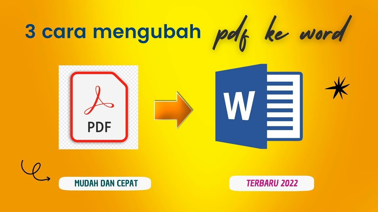 3 CARA MENGUBAH  PDF KE WORD DI LAPTOP DENGAN MUDAH DAN CEPAT || CONVERT FILE  PDF KE WORD