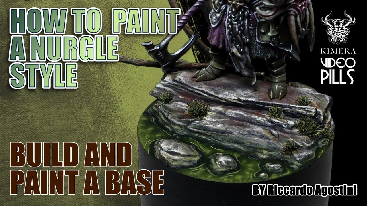 Create and paint a DISPLAY BASE from scratch for a Nurgle style miniature, tips & techniques (pt4)