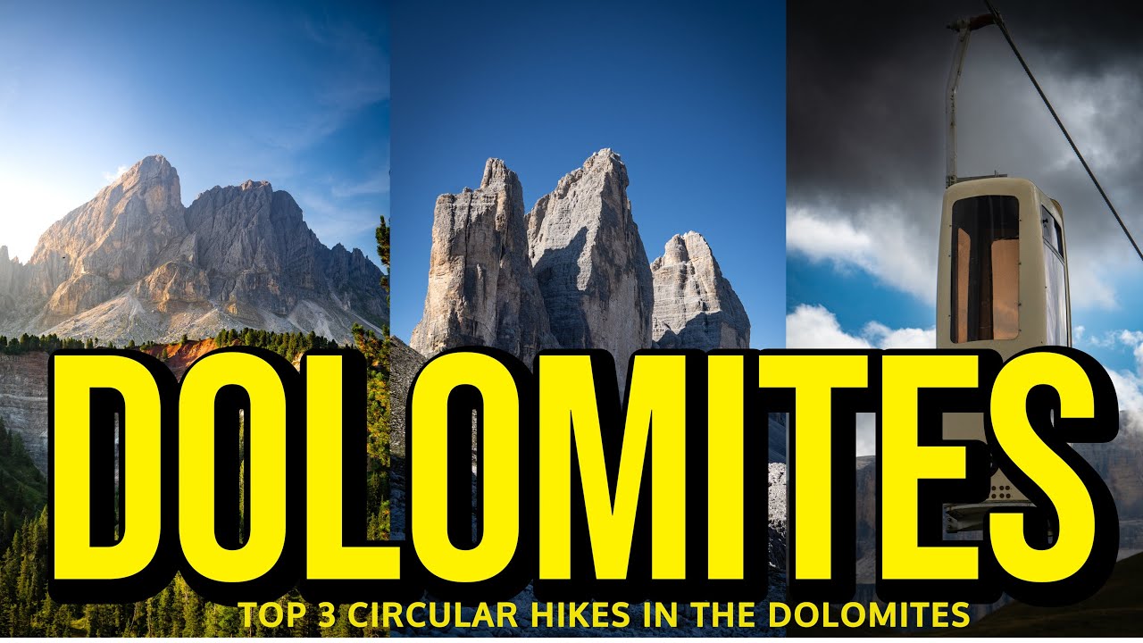 🇮🇹 DOLOMITES TOP 3 circular hikes SOUTH TYROL ALTO ADIGE TRE CIME ALTA BADIA VAL GARDENA SEISER ALM