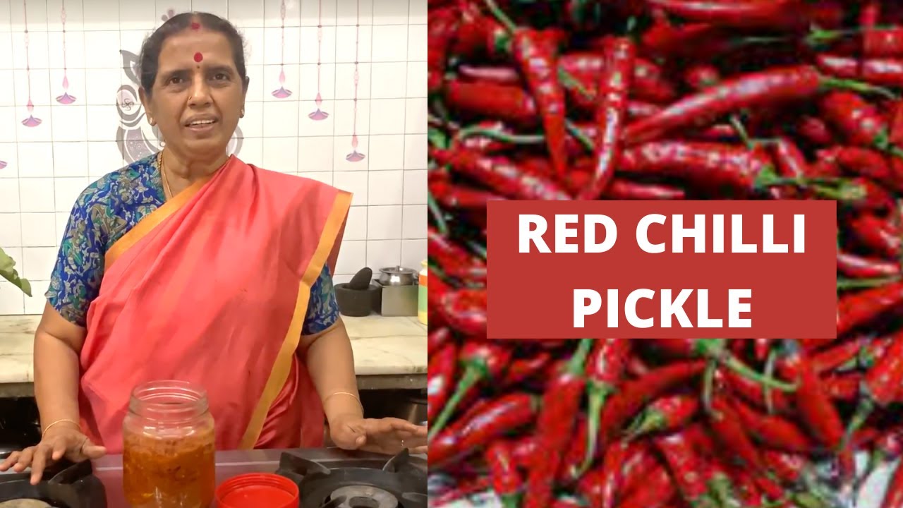 Red chilli Pickle/ Pazha Milagai Oorugai / Ripe chilli pickle recipe by Revathy Shanmugam