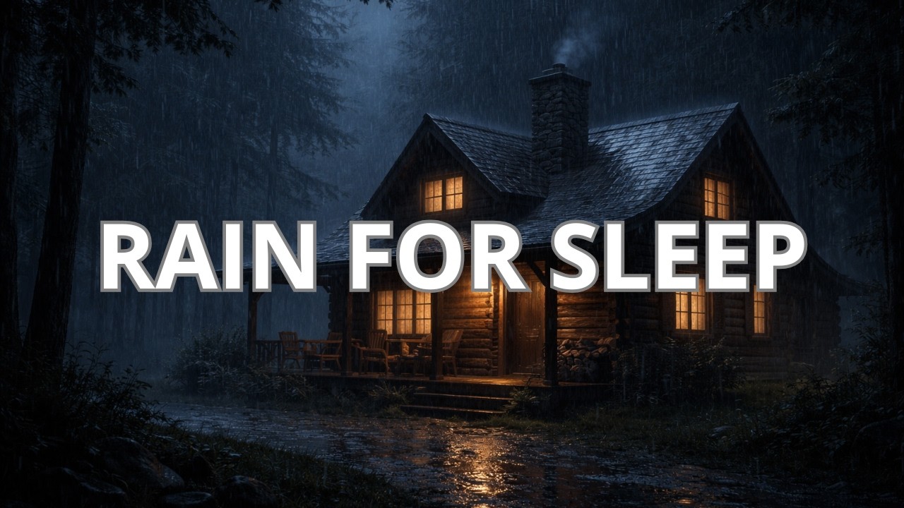 8 Hours Rain for Deep Sleep • Black Screen Rain Sounds for Sleeping and Relaxation