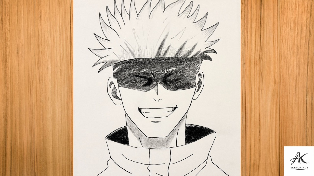 How to Draw Gojo Satoru Step by Step | Jujutsu Kaisen Drawing Tutorial